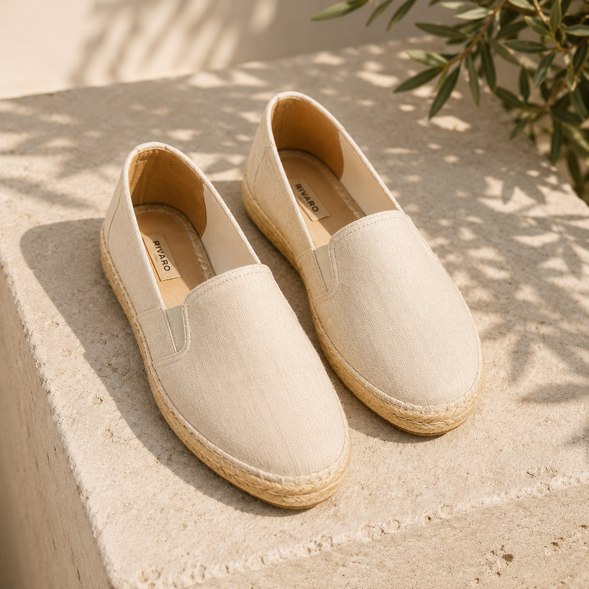 Men's classic woven linen espadrilles - Rivaro Footwear Collection